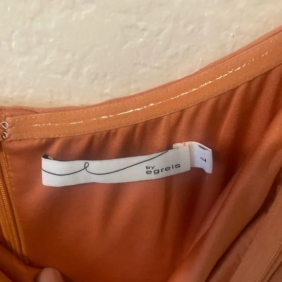 Chic Terracotta Draped Maxi Dress - Picture 3 of 4